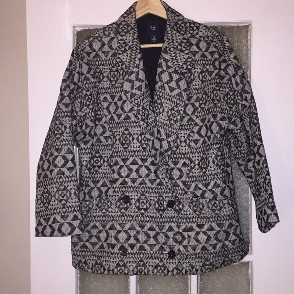 Double Breasted Tribal Print Blazer by Gap